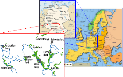 location of Franconia within Germany